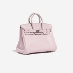 Pre-owned Hermès bag Birkin 25 Swift Rose Dragee Rose Side Front | Sell your designer bag on Saclab.com