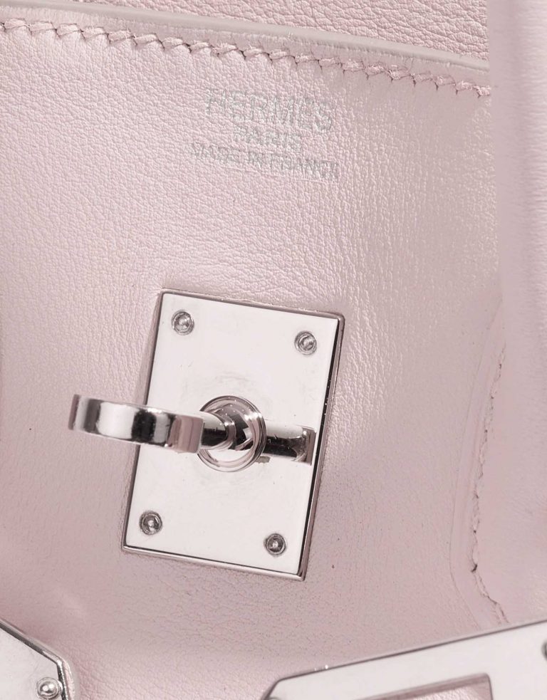 Pre-owned Hermès bag Birkin 25 Swift Rose Dragee Rose Logo | Sell your designer bag on Saclab.com