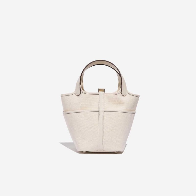 Pre-owned Hermès bag Picotin Cargo 18 Nata Canvas / Swift Nata White Back | Sell your designer bag on Saclab.com