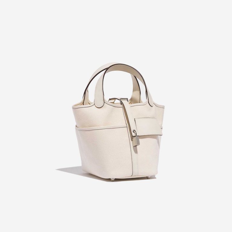 Pre-owned Hermès bag Picotin Cargo 18 Nata Canvas / Swift Nata White Side Front | Sell your designer bag on Saclab.com