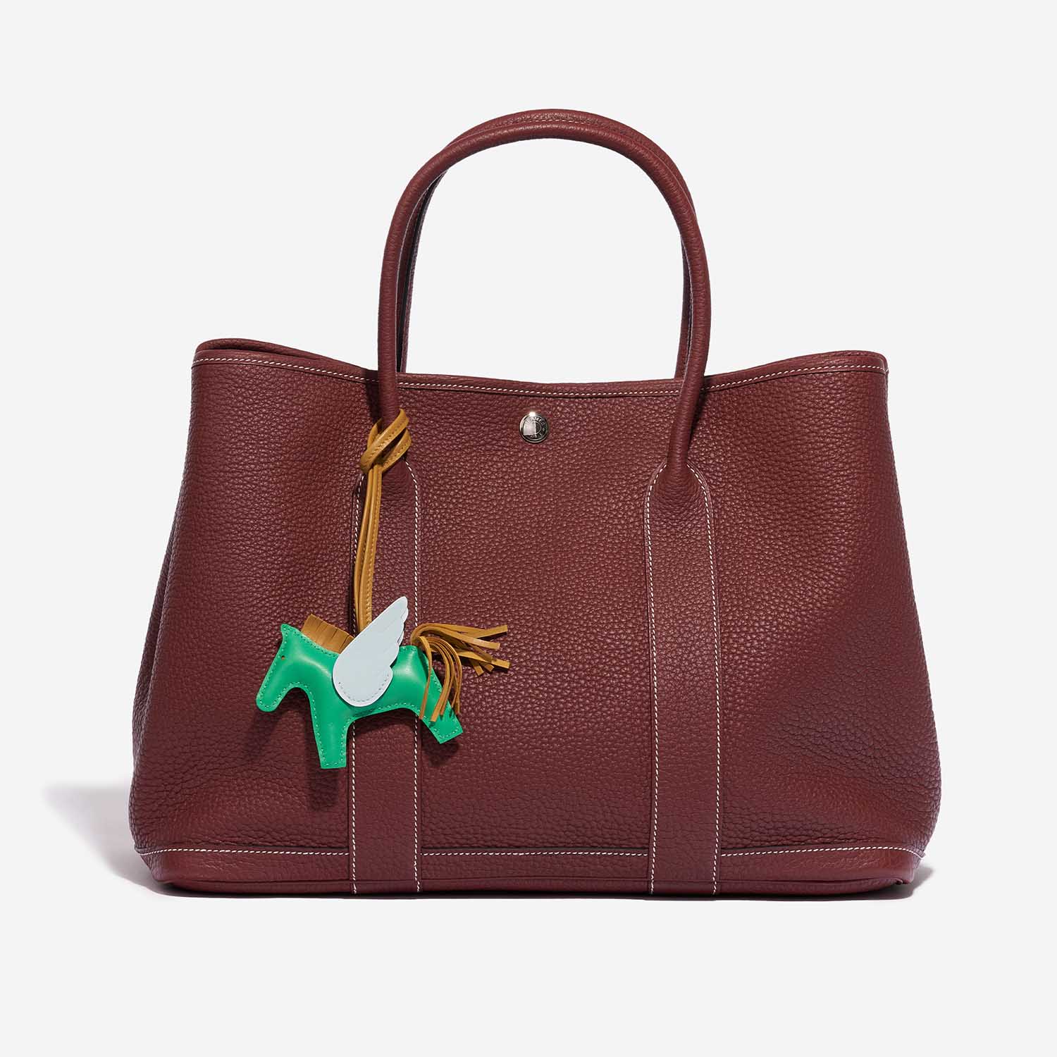 Pre-owned Hermès bag Rodeo Pegasus PM Milo Menthe / Sesame / Blue Brume Green Detail | Sell your designer bag on Saclab.com