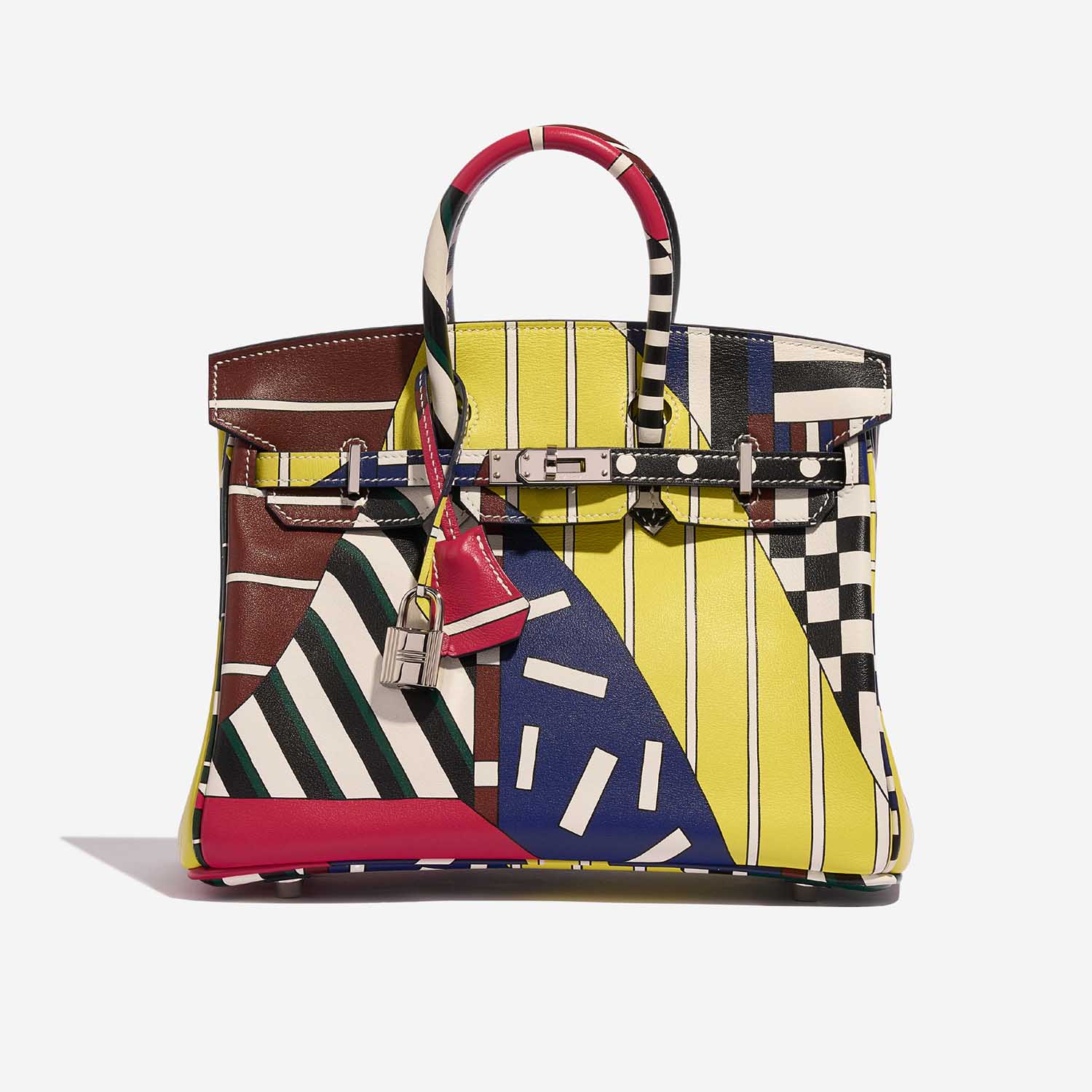 Gebrauchte Hermès Tasche Birkin 25 Swift 'One Two Three and Away We Go' von Nigel Peake Multicolour Front | Verkaufen Sie Ihre Designer-Tasche auf Saclab.com
