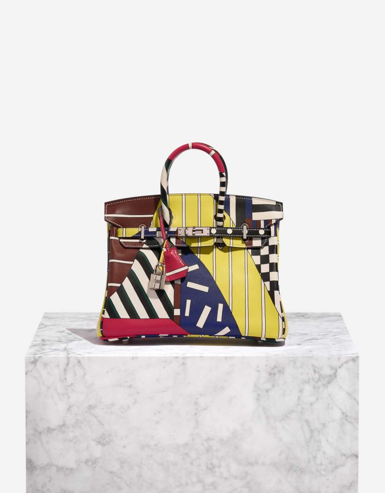 Gebrauchte Hermès Tasche Birkin 25 Swift 'One Two Three and Away We Go' von Nigel Peake Multicolour Front | Verkaufen Sie Ihre Designer-Tasche auf Saclab.com