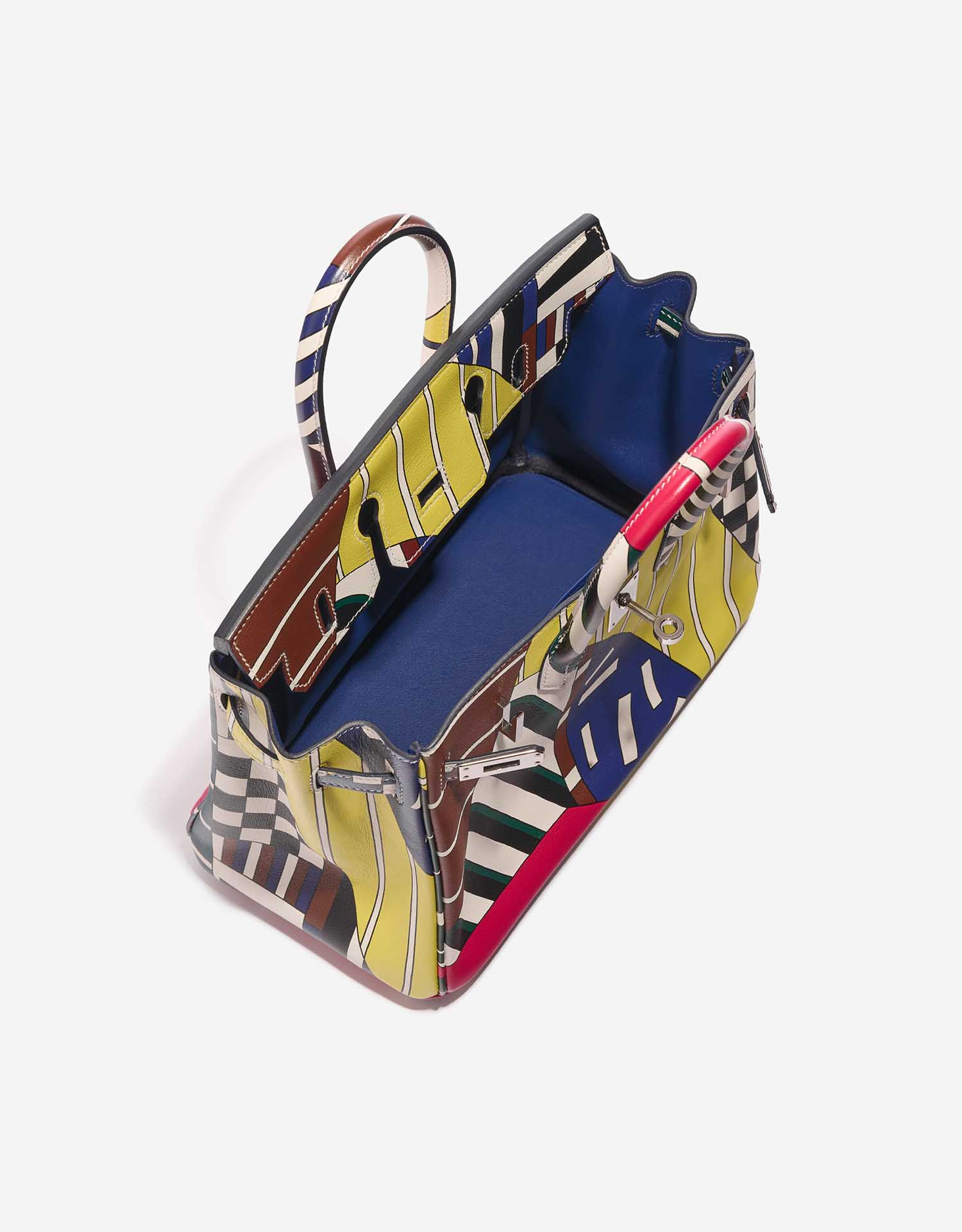 Gebrauchte Hermès Tasche Birkin 25 Swift 'One Two Three and Away We Go' von Nigel Peake Multicolour Inside | Verkaufen Sie Ihre Designer-Tasche auf Saclab.com