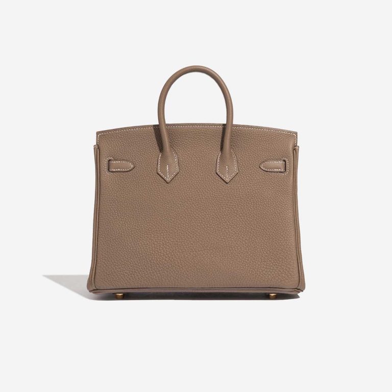 Pre-owned Hermès bag Birkin 25 Togo Etoupe Brown Back | Sell your designer bag on Saclab.com