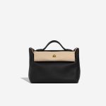 Pre-owned Hermès bag 24/24 29 Clemence Black Black Front Velt | Sell your designer bag on Saclab.com
