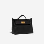 Pre-owned Hermès bag 24/24 29 Clemence Black Black Side Front | Sell your designer bag on Saclab.com