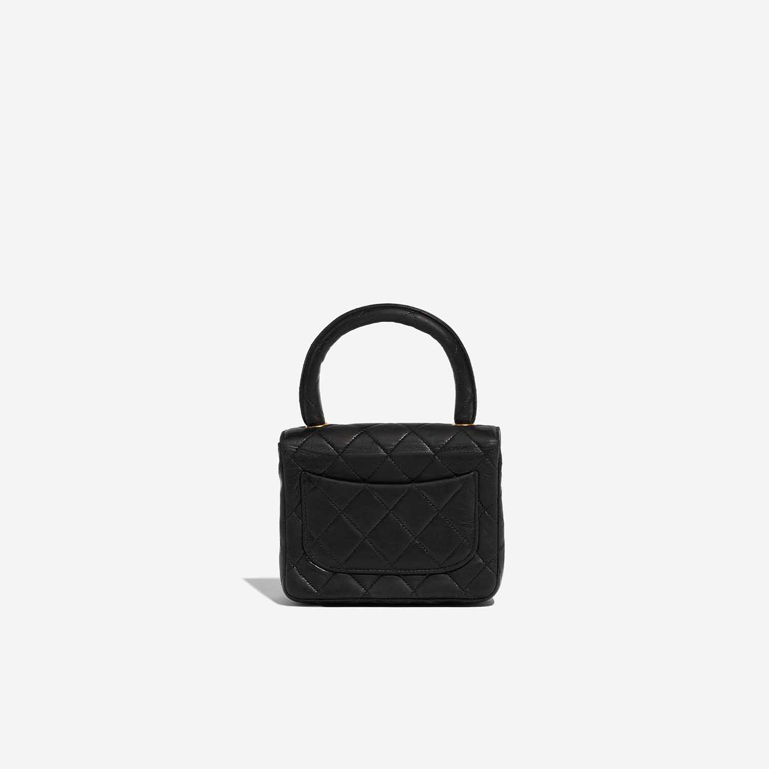 Pre-owned Chanel bag Timeless Handle Small Lamb Black Black Back | Sell your designer bag on Saclab.com