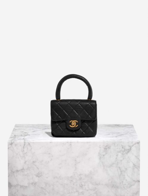 Pre-owned Chanel Tasche Timeless Handle Small Lammleder Schwarz Schwarz Front | Verkaufen Sie Ihre Designer-Tasche auf Saclab.com