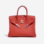 Pre-owned Hermès bag Birkin 30 Togo Geranium Red Front Open | Sell your designer bag on Saclab.com
