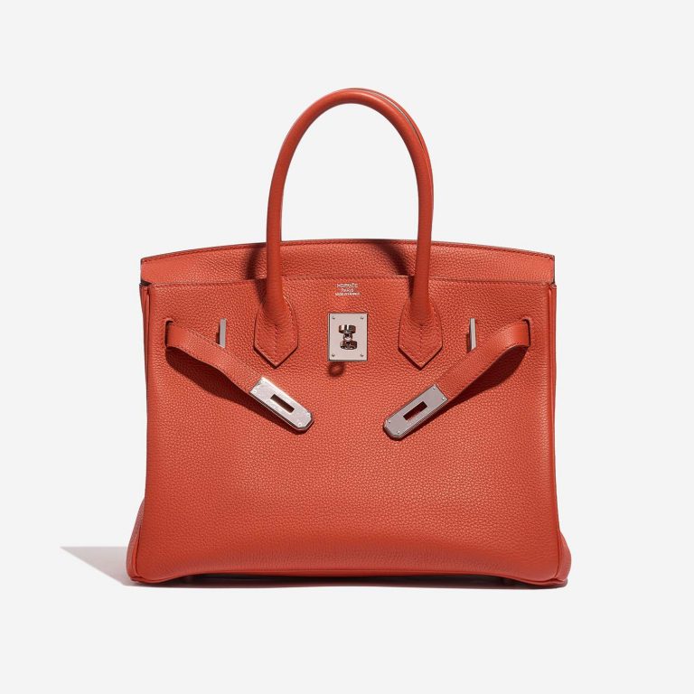 Pre-owned Hermès bag Birkin 30 Togo Geranium Red | Sell your designer bag on Saclab.com