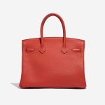 Pre-owned Hermès bag Birkin 30 Togo Geranium Red Back | Sell your designer bag on Saclab.com