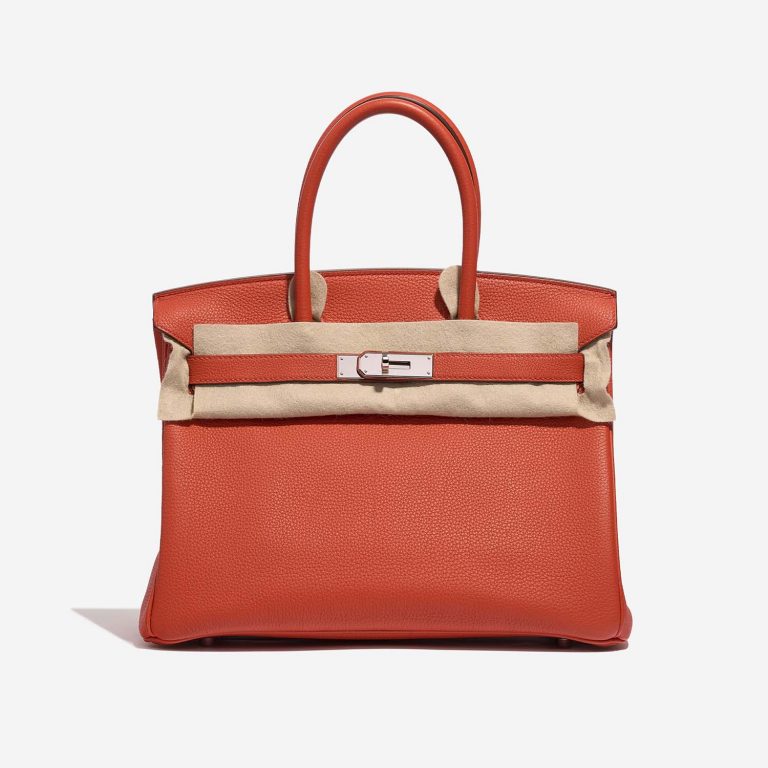 Pre-owned Hermès bag Birkin 30 Togo Geranium Red | Sell your designer bag on Saclab.com