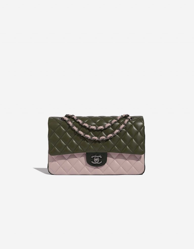 Pre-owned Chanel Tasche Timeless Medium Lammleder Tri-colour Rose / Khaki / Emerald Green Front | Verkaufen Sie Ihre Designer-Tasche auf Saclab.com