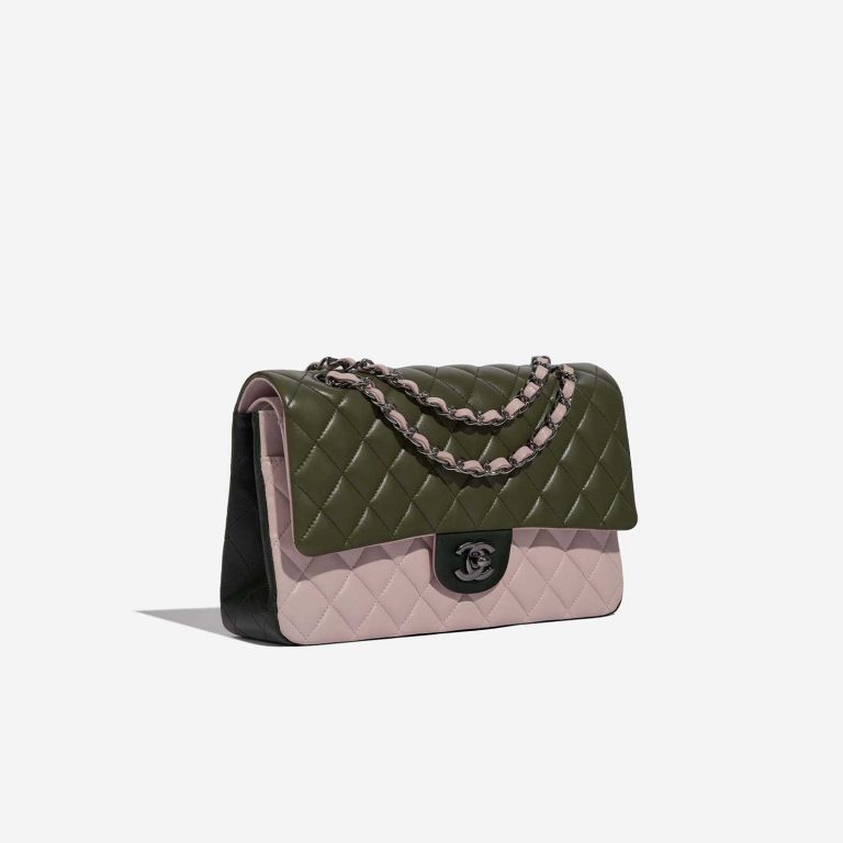 Pre-owned Chanel Tasche Timeless Medium Lammleder Tri-colour Rose / Khaki / Emerald Green, Rose Side Front | Verkaufen Sie Ihre Designer-Tasche auf Saclab.com