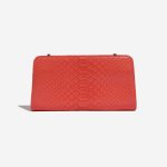 Pre-owned Chanel bag Clutch Python Coral Orange, Red Back | Sell your designer bag on Saclab.com