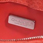 Pre-owned Chanel bag Clutch Python Coral Orange, Red Logo | Sell your designer bag on Saclab.com
