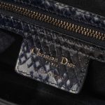 Pre-owned Dior bag Saddle Medium Python Blue / White Blue, White Logo | Sell your designer bag on Saclab.com