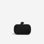 Pre-owned Bottega Veneta bag Knot Chain Clutch Satin Black Black Back | Sell your designer bag on Saclab.com