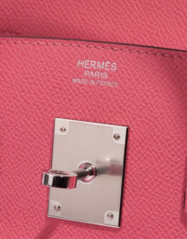 Pre-owned Hermès bag Birkin 30 Epsom Rose Azalee Rose Logo | Sell your designer bag on Saclab.com