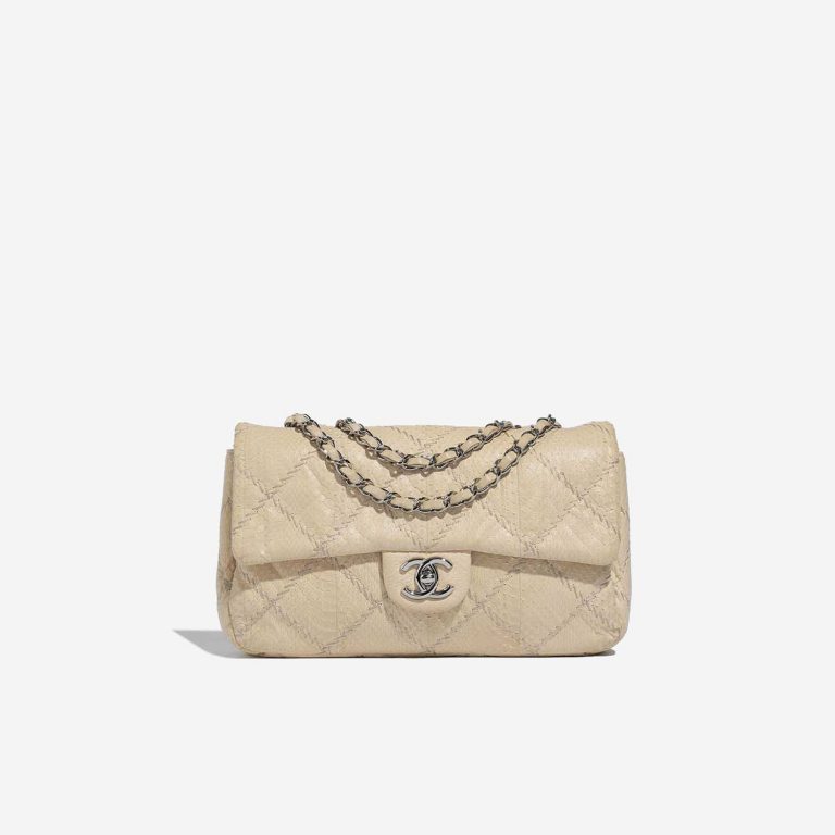 Sac Chanel d'occasion Timeless Medium Python Beige Beige Front | Vendez votre sac de créateur sur Saclab.com