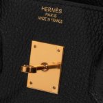Pre-owned Hermès bag Birkin 35 Clemence Black Black Logo | Sell your designer bag on Saclab.com