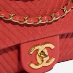 Pre-owned Chanel bag Timeless Medium Calf Red Red Closing System | Sell your designer bag on Saclab.com