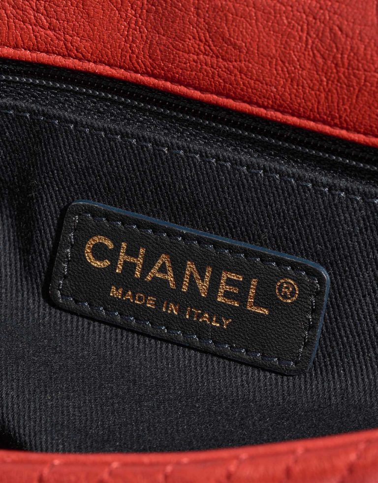 Pre-owned Chanel bag Timeless Medium Calf Red Red Logo | Sell your designer bag on Saclab.com