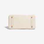 Pre-owned Hermès bag Birkin 30 Taurillon Clemence Nata White Bottom | Sell your designer bag on Saclab.com
