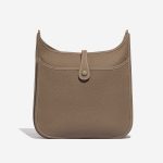 Pre-owned Hermès bag Evelyne 29 Taurillon Clemence Etoupe Brown Back | Sell your designer bag on Saclab.com