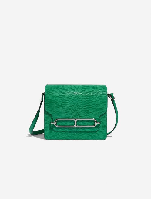 Pre-owned Hermès bag Roulis 18 Lizard Vert Menthe Green Front | Sell your designer bag on Saclab.com