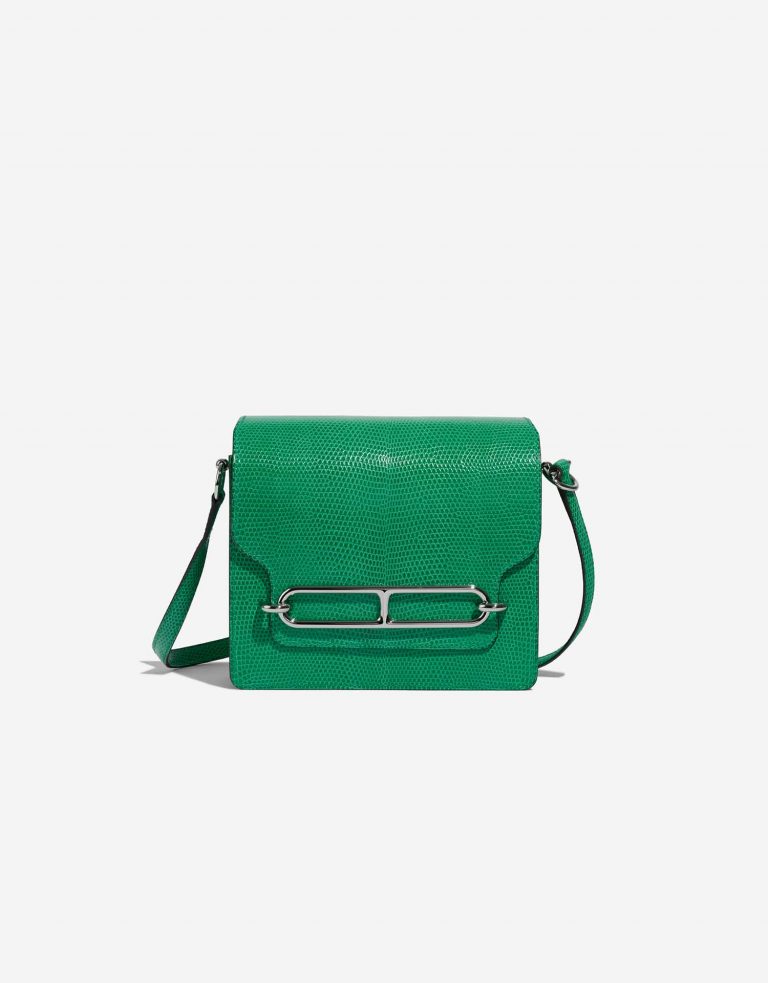 Pre-owned Hermès Tasche Roulis 18 Lizard Vert Menthe Green Front | Verkaufen Sie Ihre Designer-Tasche auf Saclab.com