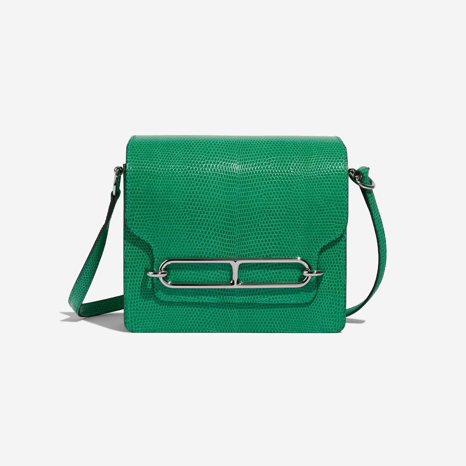 Sac Hermès d'occasion Roulis 18 lézard Vert Menthe Green Front | Vendez votre sac de créateur sur Saclab.com