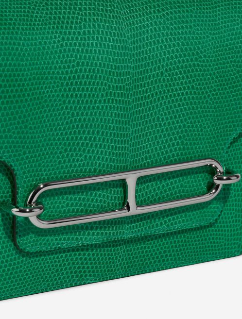 Pre-owned Hermès bag Roulis 18 Lizard Vert Menthe Green Closing System | Sell your designer bag on Saclab.com