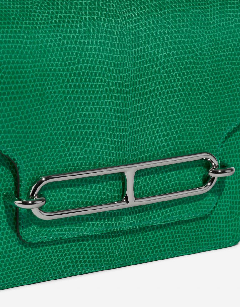 Pre-owned Hermès bag Roulis 18 Lizard Vert Menthe Green Closing System | Sell your designer bag on Saclab.com