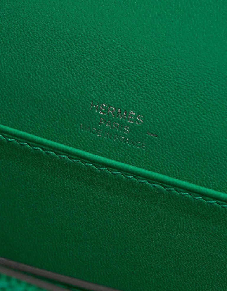 Pre-owned Hermès bag Roulis 18 Lizard Vert Menthe Green Logo | Sell your designer bag on Saclab.com