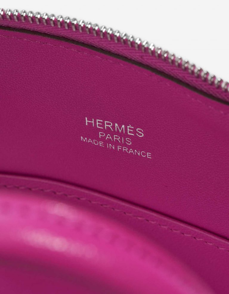 Pre-owned Hermès bag Bolide Mini 20 Chevre Mysore Rose Pourpre Pink, Violet Logo | Sell your designer bag on Saclab.com