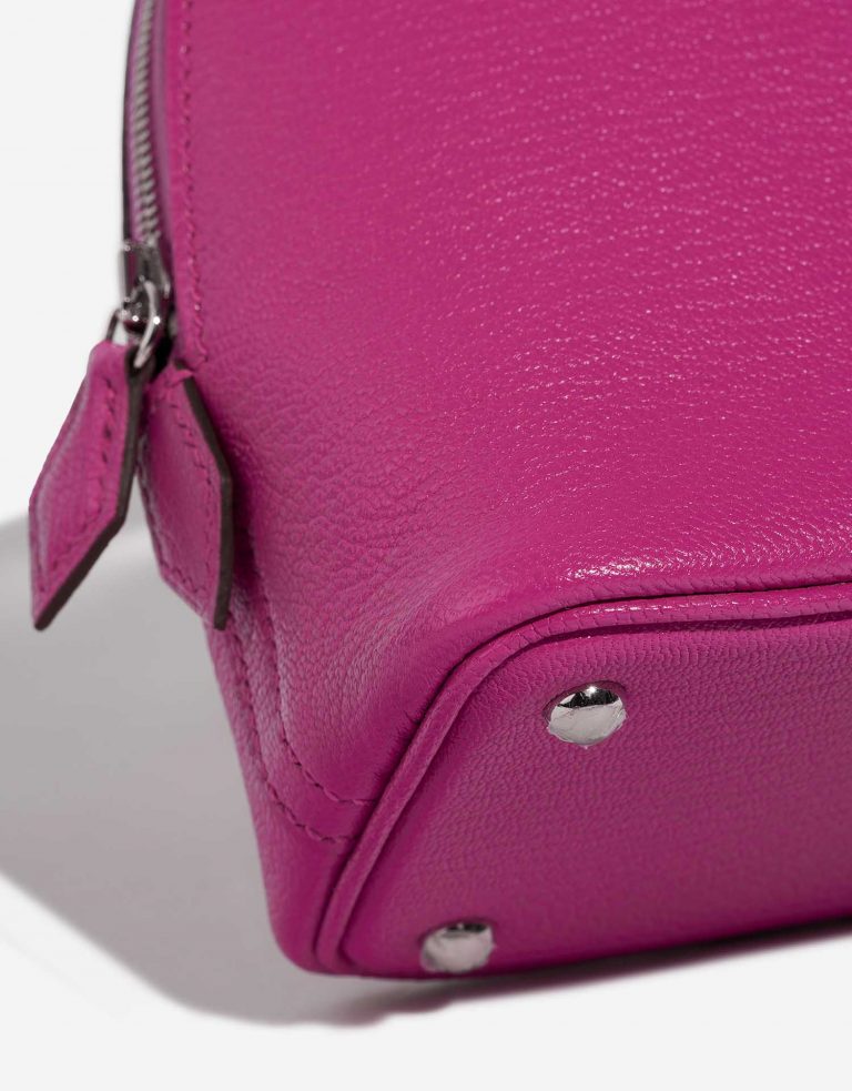 Pre-owned Hermès bag Bolide Mini 20 Chevre Mysore Rose Pourpre Pink, Violet Detail | Sell your designer bag on Saclab.com