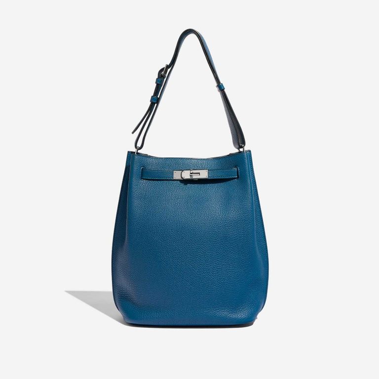 Pre-owned Hermès bag So Kelly 26 Togo Cobalt Blue Front | Sell your designer bag on Saclab.com