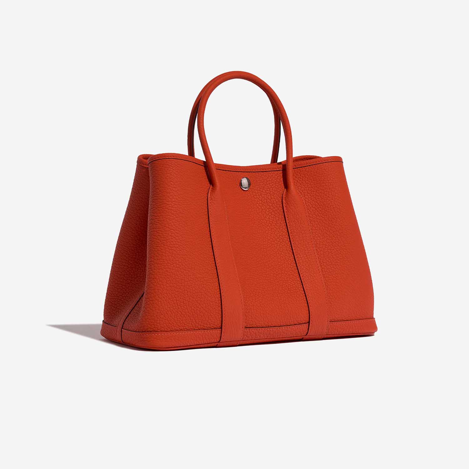 HERMES Capucine coral red Country leather GARDEN PARTY 30 Tote Bag