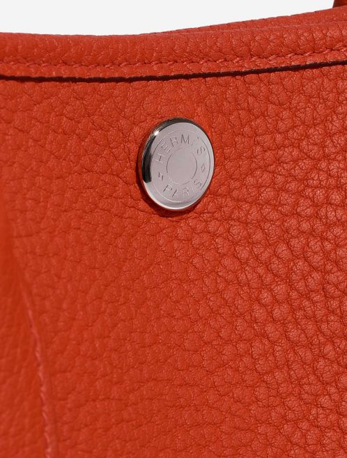 Pre-owned Hermès bag Garden Party 30 Negonda Capucine Red Closing System | Sell your designer bag on Saclab.com