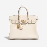 Pre-owned Hermès bag Birkin 25 Swift Nata White Front | Sell your designer bag on Saclab.com