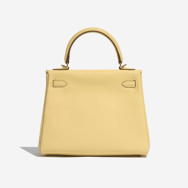 Pre-owned Hermès bag Kelly 25 Swift Jaune Poussin Yellow Back | Sell your designer bag on Saclab.com