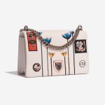 Pre-owned Dior bag Diorama Medium Calf Creme / Multicolour Multicolour, Rose Side Front | Sell your designer bag on Saclab.com