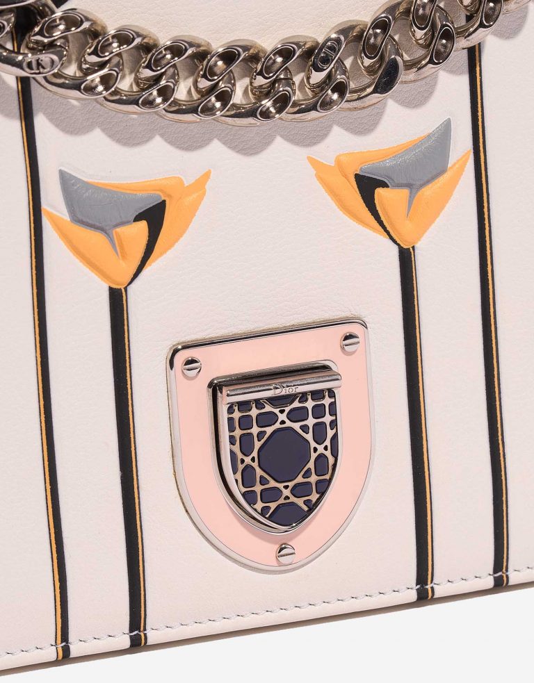 Pre-owned Dior bag Diorama Medium Calf Creme / Multicolour Multicolour Front | Sell your designer bag on Saclab.com