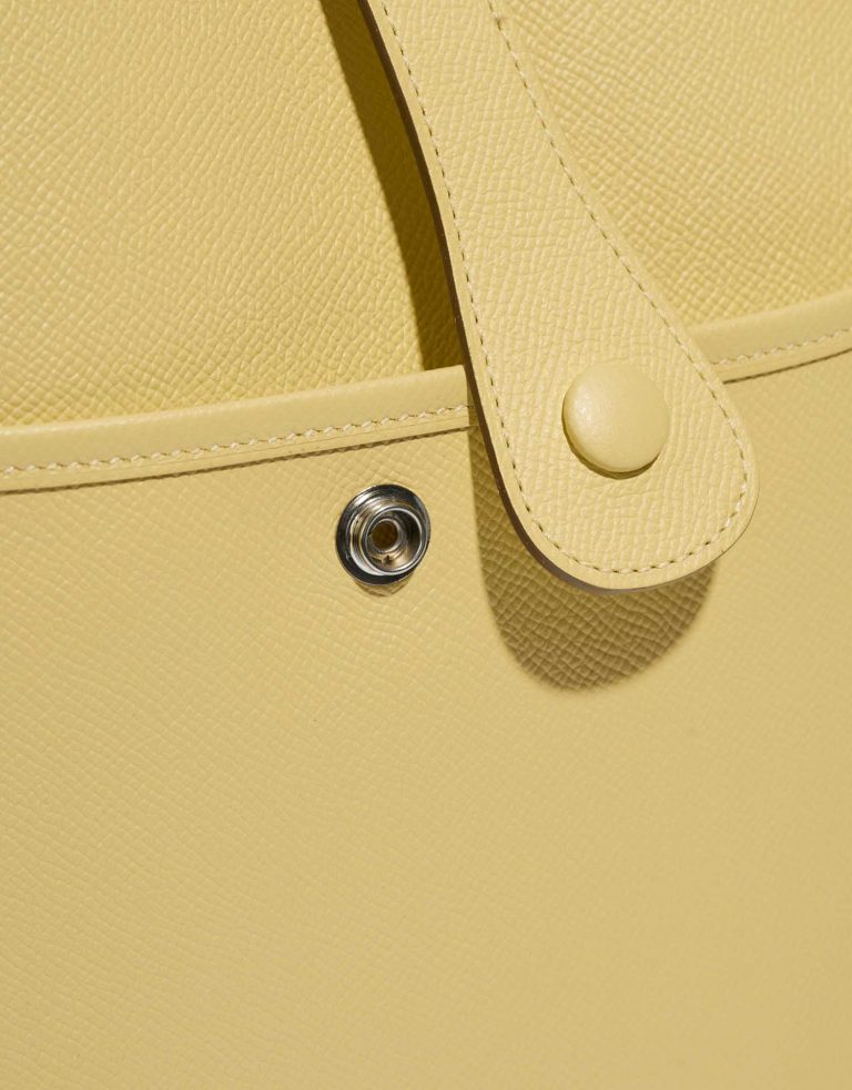 Pre-owned Hermès bag Evelyne 33 Epsom Jaune Poussin Yellow Front | Sell your designer bag on Saclab.com