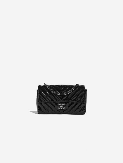 Pre-owned Chanel bag Timeless Mini Rectangular Patent Leather Black Black Front | Sell your designer bag on Saclab.com