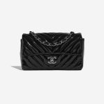Pre-owned Chanel bag Timeless Mini Rectangular Patent Leather Black Black Front | Sell your designer bag on Saclab.com