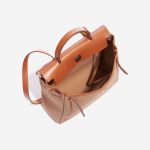 Pre-owned Hermès bag Herbag 31 Vache Hunter / Toile Militaire Fauve / Chai Beige, Brown Inside | Sell your designer bag on Saclab.com
