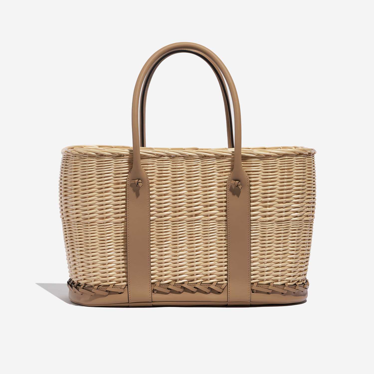 Pre-owned Hermès bag Garden Party Picnic 36 Osier / Barenia Chai / Beige Beige, Brown Front | Sell your designer bag on Saclab.com
